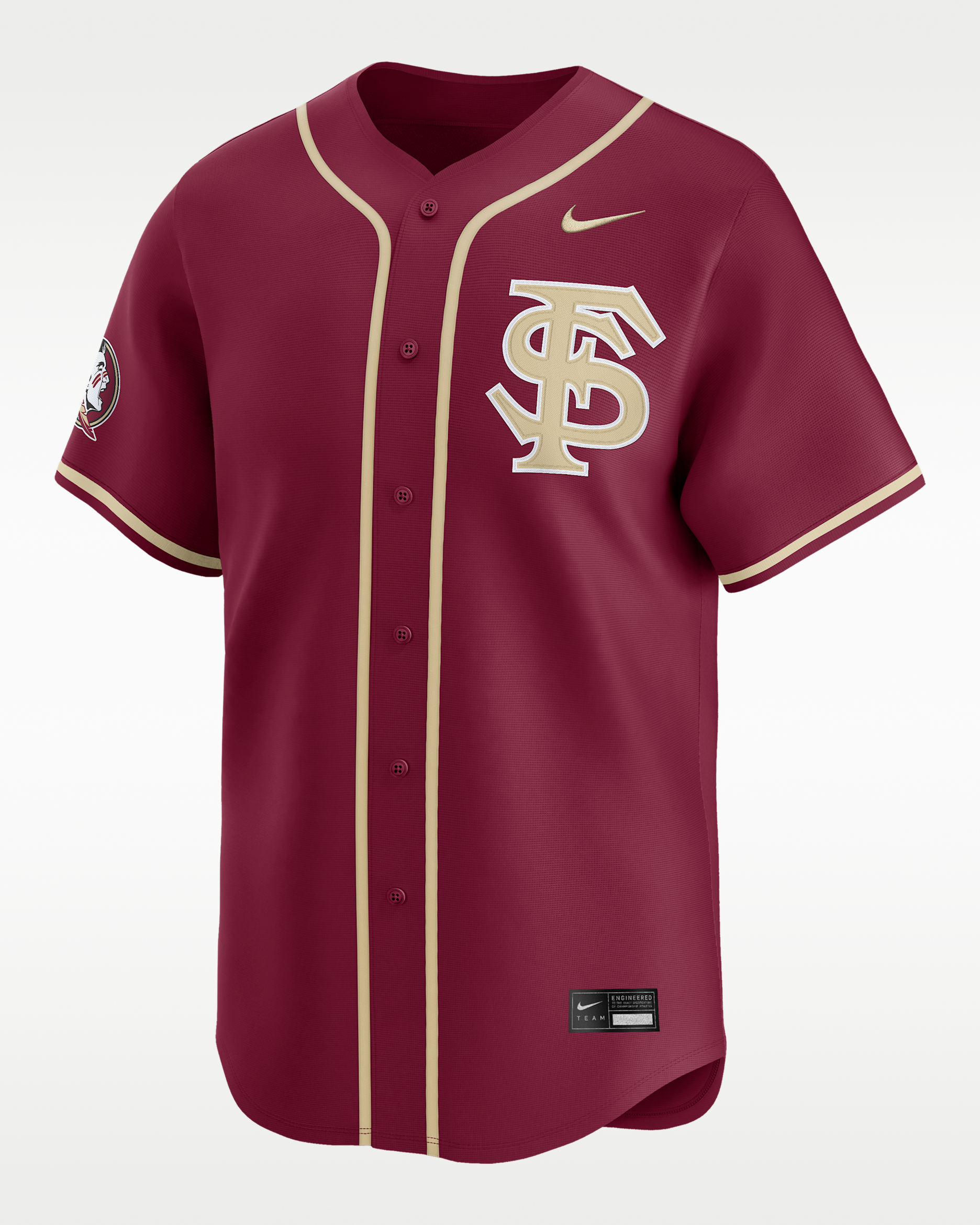 Florida State Wordmark Men's Nike College Limited Baseball Jersey